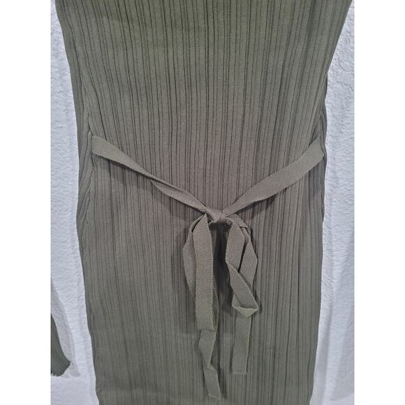 WAYF Where are you from green ribbed Women's Dress‎ size Small Long Sleeve # 14 - Picture 4 of 5